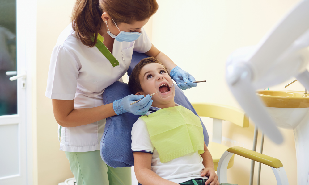 Family dentist at Maple Mews Dental helping patient overcome dental anxiety